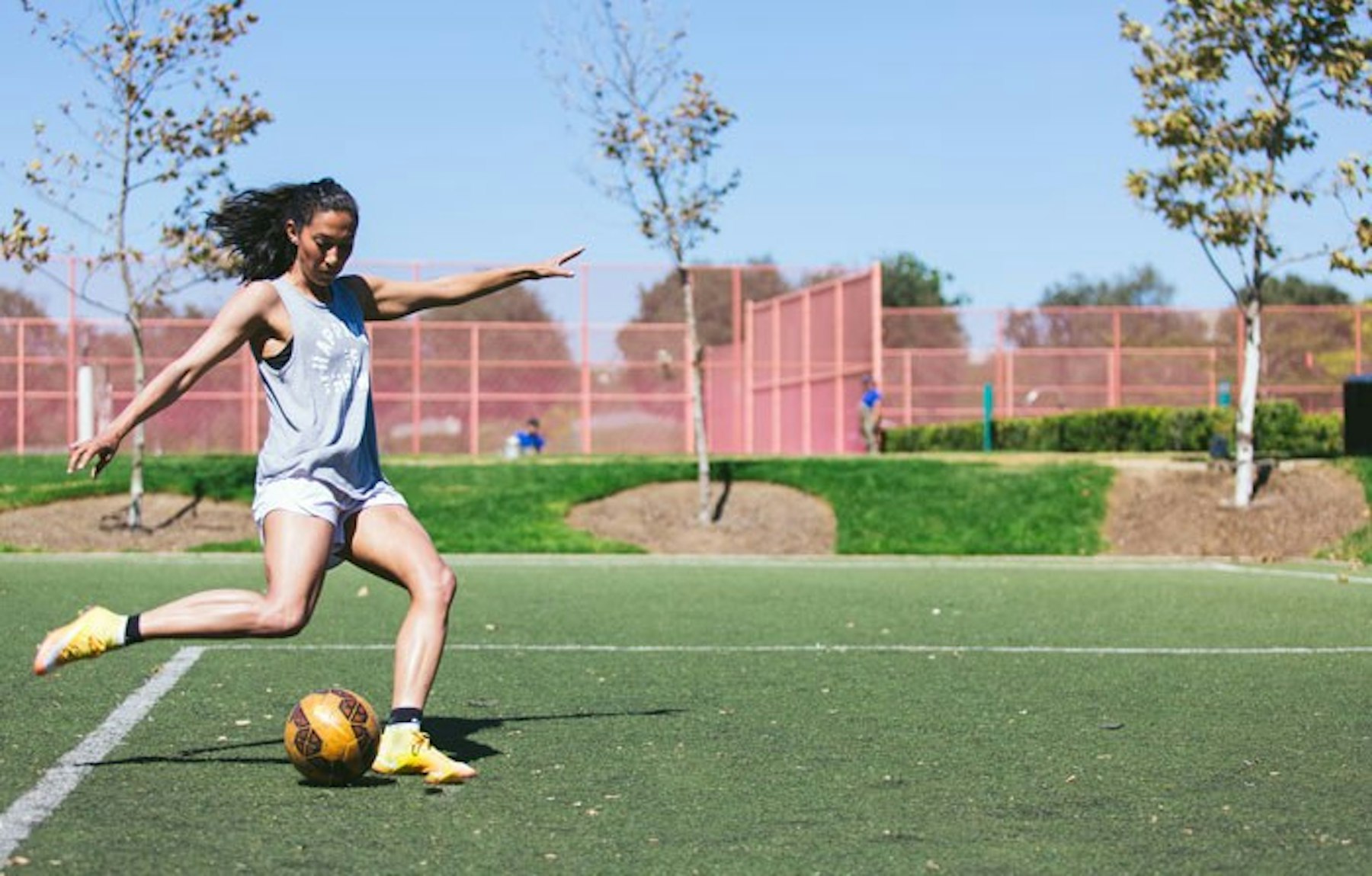 Christen Press playing soccer