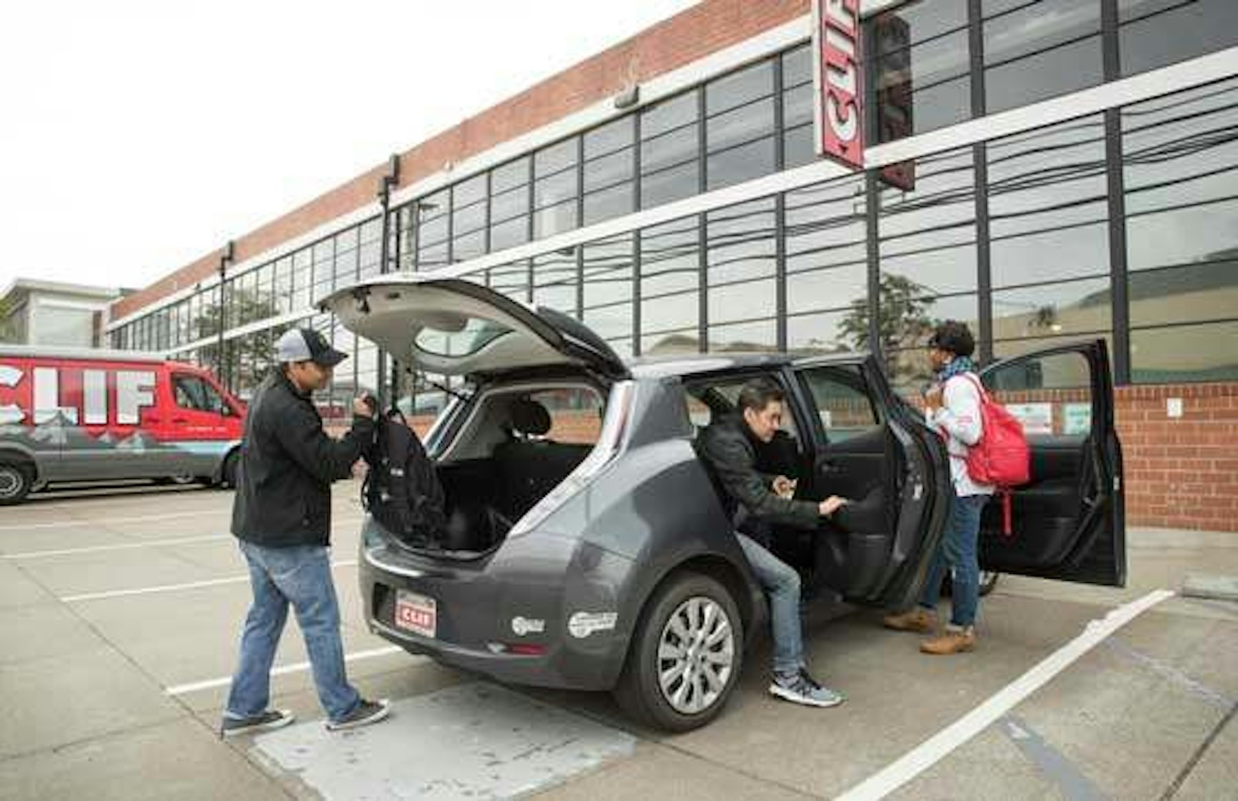 Clif employees carpooling