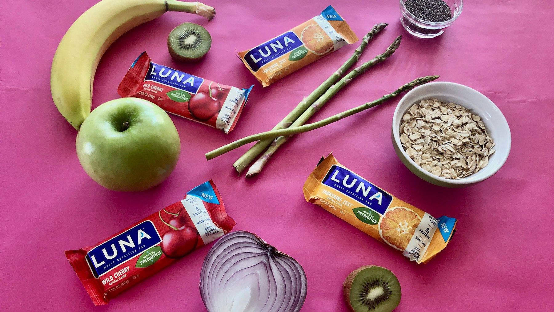 LUNA bars and prebiotic foods