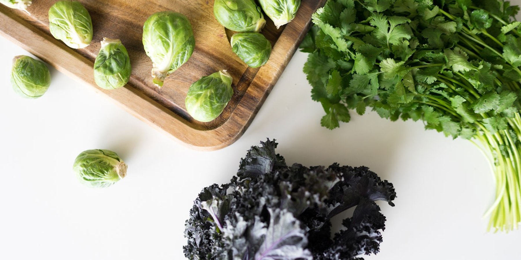 Brussel sprouts and cilantro